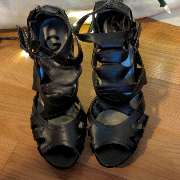 Guess Strappy Black Heels - Picture 2 of 5
